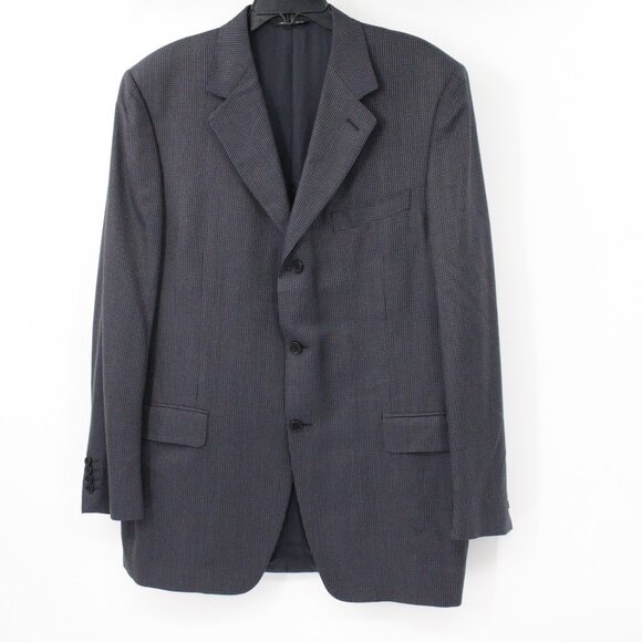 canali sport coat men's 44L three button silk wool waffle notch lapel vented - Picture 2 of 16